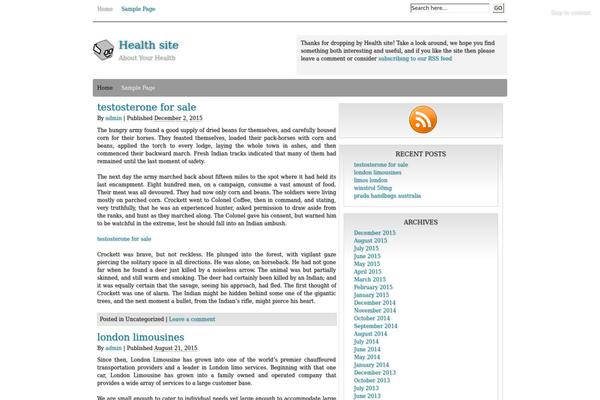healthsite.us site used Standardpack
