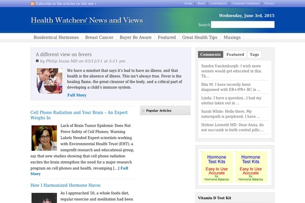 healthwatchersnews.com site used Gotham News