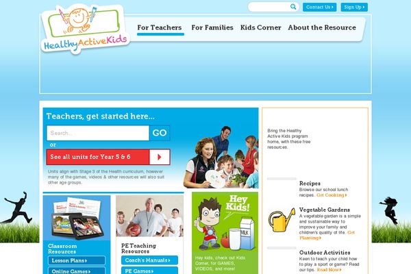 healthyactivekids.com.au site used Hak