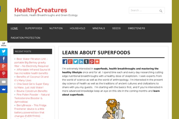 healthycreatures.com site used Rishi