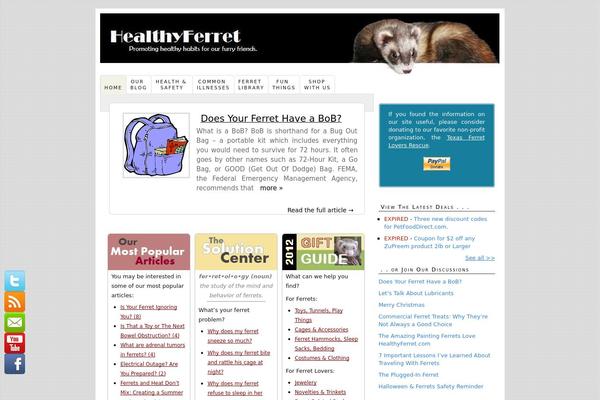 healthyferret.com site used Thesis_182