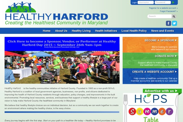 healthyharford.org site used Healthy-harford-custom-theme