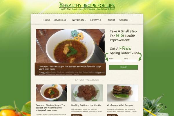 healthyrecipeforlife.com site used Botanica-theme