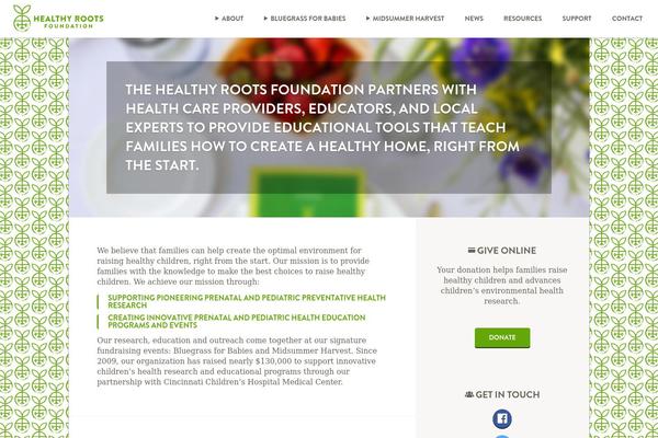 healthyrootsfoundation.org site used Migration-theme-master