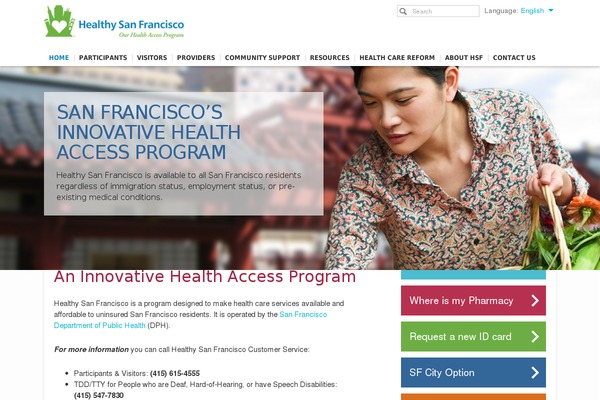 healthysanfrancisco.org site used Wordplate