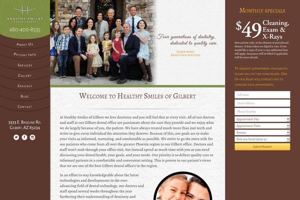 WordPress website example screenshot