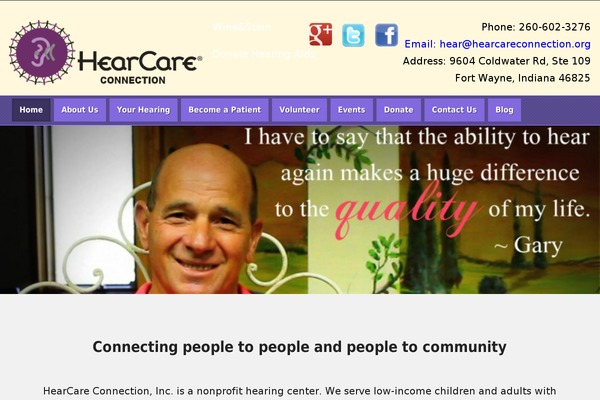 hearcareconnection.org site used Builder-acute-purple