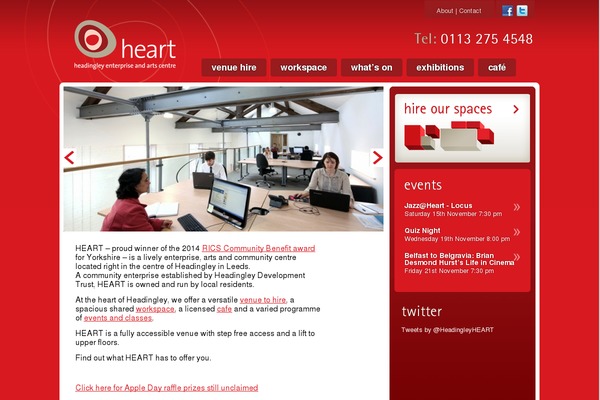 Heart theme site design template sample