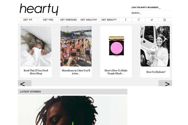 Hearty theme site design template sample