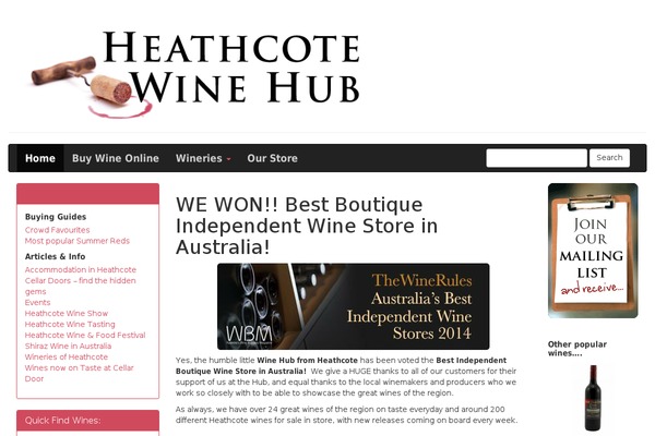 heathcotewinehub.com.au site used Heathcotewinehub2