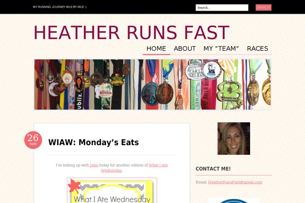 heatherrunsfast.com site used WP Profile