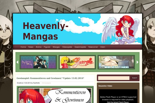 Animepress theme site design template sample