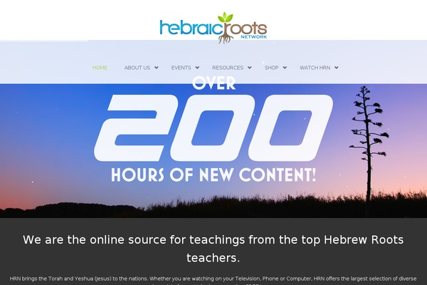 hebraicrootsnetwork.com site used Divi