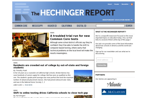 hechingerreport.org site used Newspack-nelson