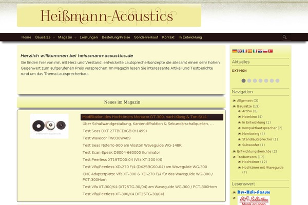 heissmann-acoustics.de site used Twentyfifteenchild