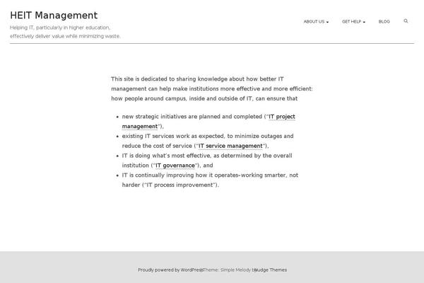 heitmanagement.com site used Simple Melody