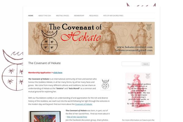 hekatecovenant.com site used Twenty Twelve