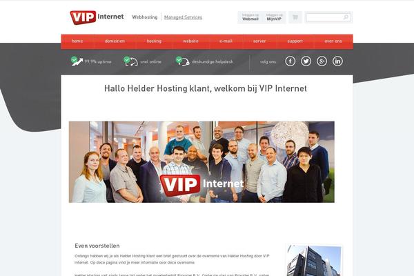 helderhosting.nl site used Vipinternethomepage