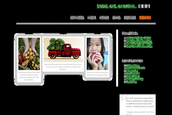 helloharvest.com site used Carrington