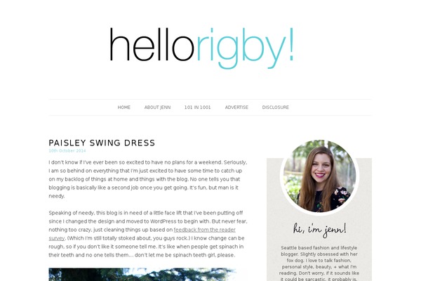 hellorigby.com site used Hellorigbytheme