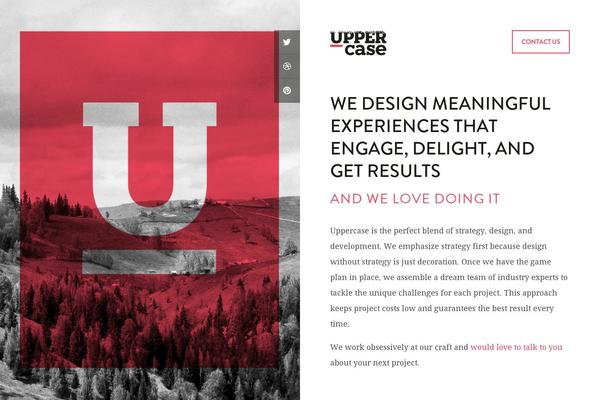 Uppercase theme site design template sample