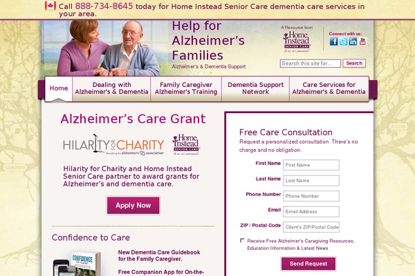 helpforalzheimersfamilies.ca site used Alzheimers