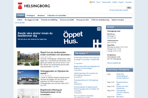 helsingborg.se site used Municipio