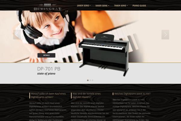 Hemingway theme site design template sample