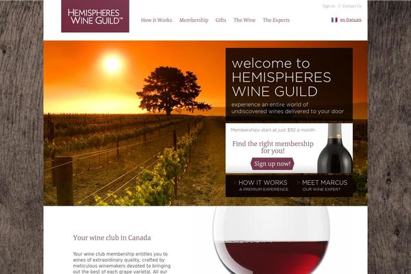 hemisphereswineclub.ca site used Hemispheres-wine-guild