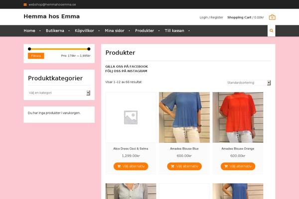 Clean Commerce theme site design template sample