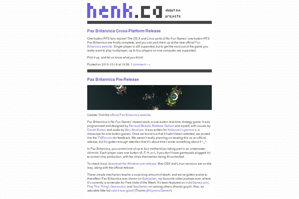 henk.ca site used Spright