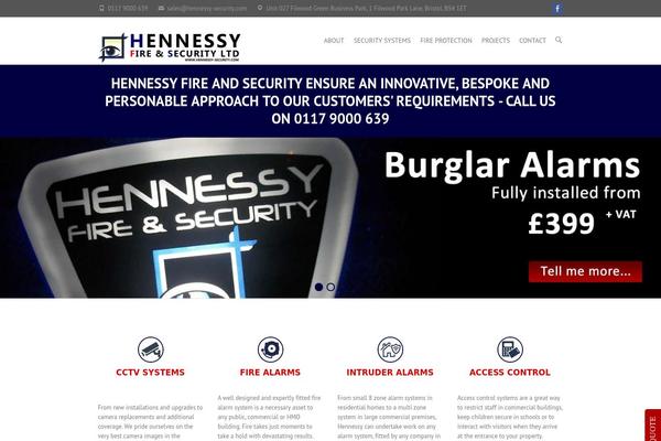 hennessy-security.com site used Interface