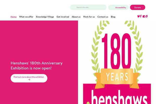 henshaws.org.uk site used Charitypress