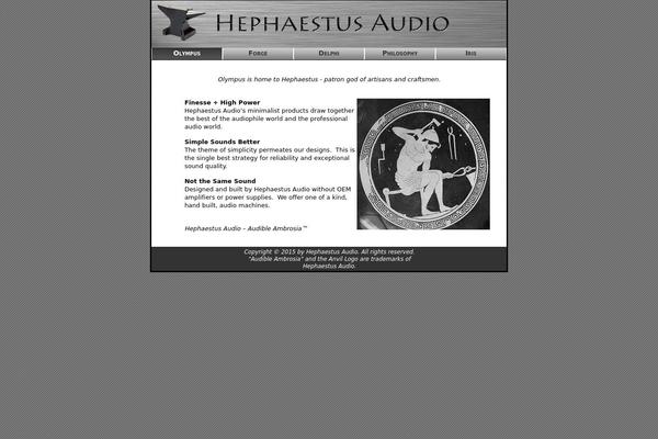 hephaestusaudio.com site used Hephaestus
