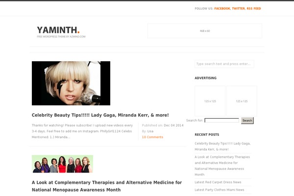 Yaminth theme site design template sample
