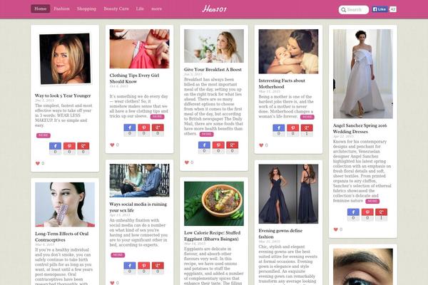 Pinboard theme site design template sample