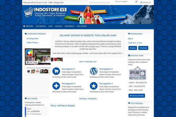 Indostore5.0.2 theme site design template sample