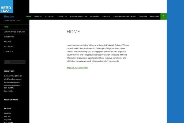 Twenty Fourteen theme site design template sample