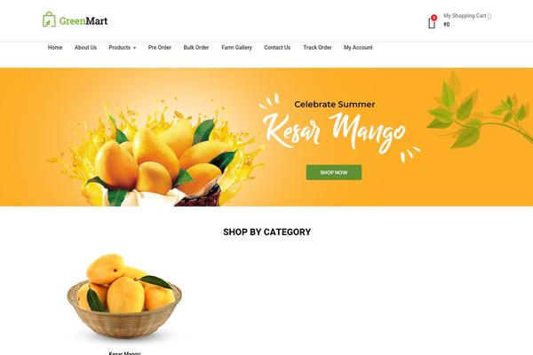 Greenmart-child theme site design template sample