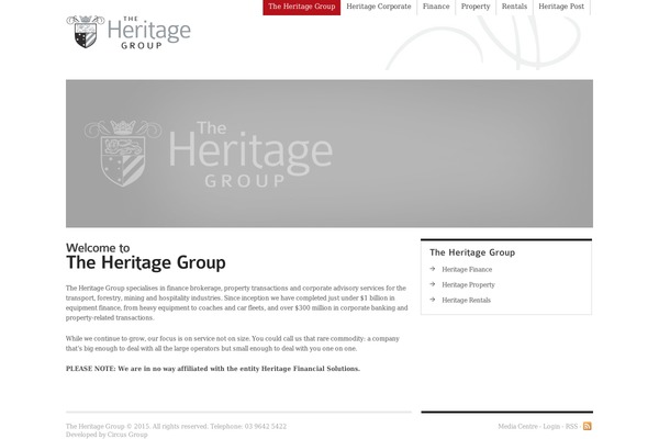 heritagefinance.com.au site used Heritagegroup