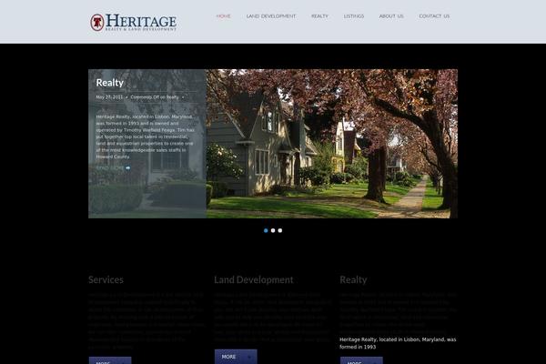 Heritage theme site design template sample