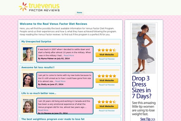 Venus theme site design template sample