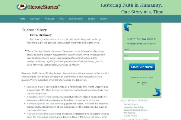 heroicstories.org site used Outreach-pro-heroicstories