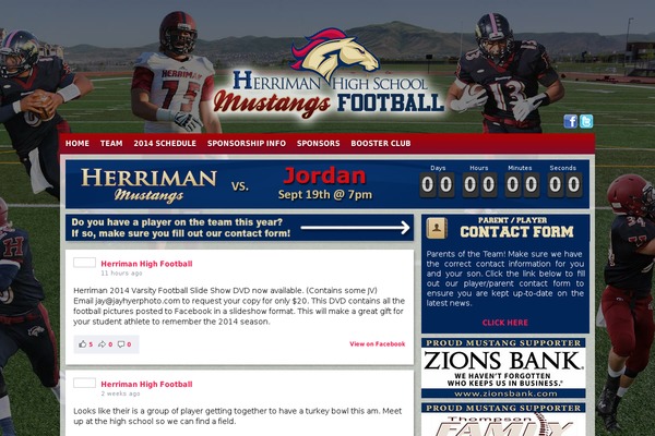 herrimanhighfootball.com site used Mustangs