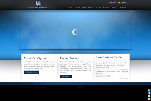 Hexa theme site design template sample
