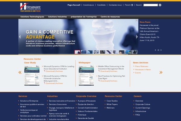 hexawaretechnologies.fr site used Hexaware