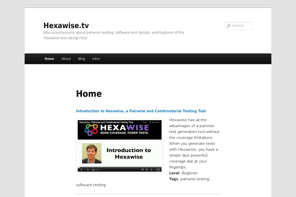 hexawise.tv site used Twenty Eleven