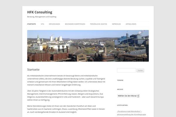 Twenty Twelve theme site design template sample