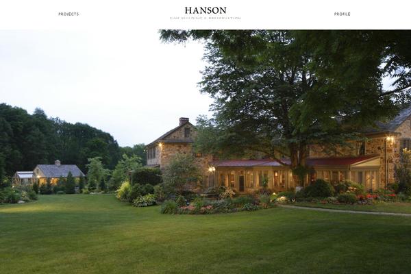 Hanson theme site design template sample