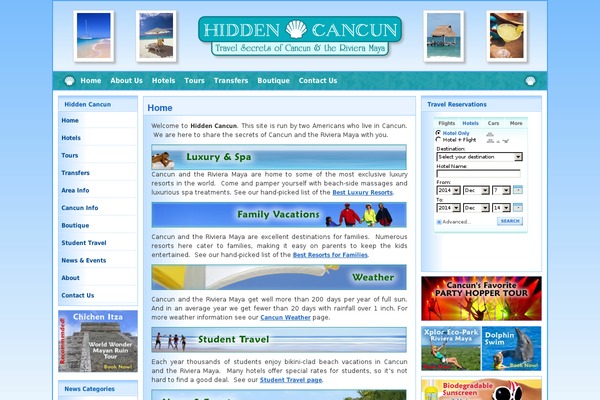 hiddencancun.com site used Maggo